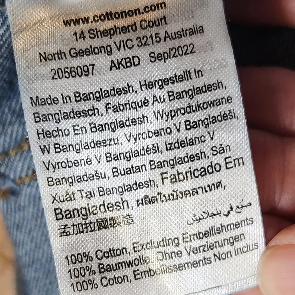 Cotton On Cropped Cargo Wide Leg Jeans 4 Raw Hem